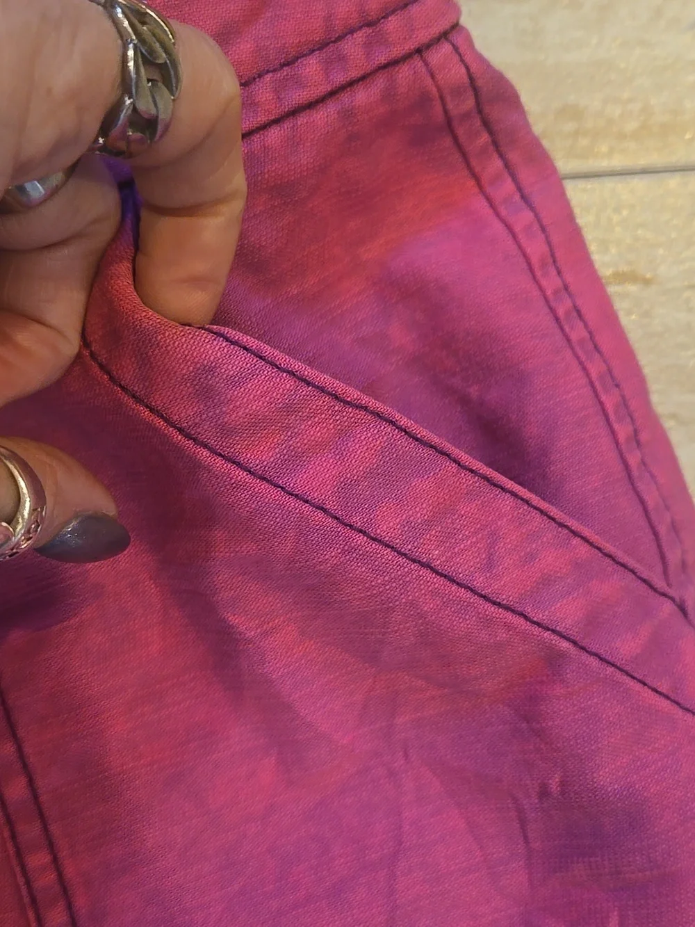 Free People Pink Raw Edge Shorts - Picture 4 of 11